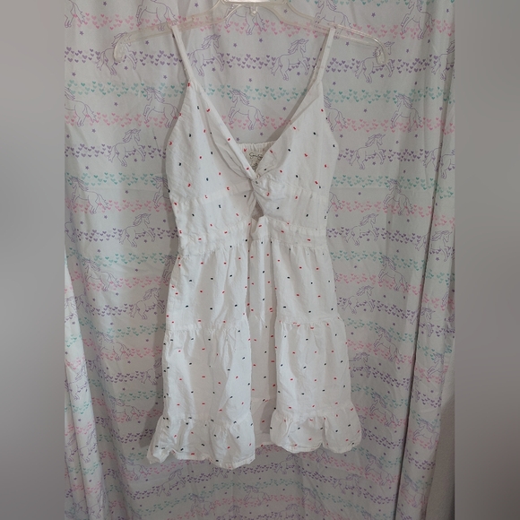 Jessica Simpson Dresses & Skirts - Jessica Simpson Flirty Summer Dress Sz Large Peep Hole Bodice Cotton